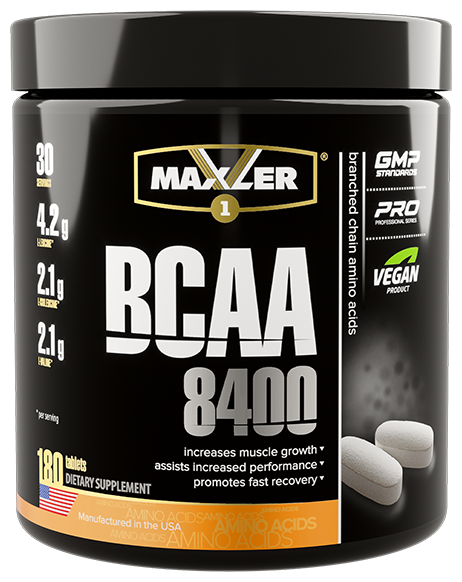 Аминокислота Maxler BCAA 8400, нейтральный, 180 шт.