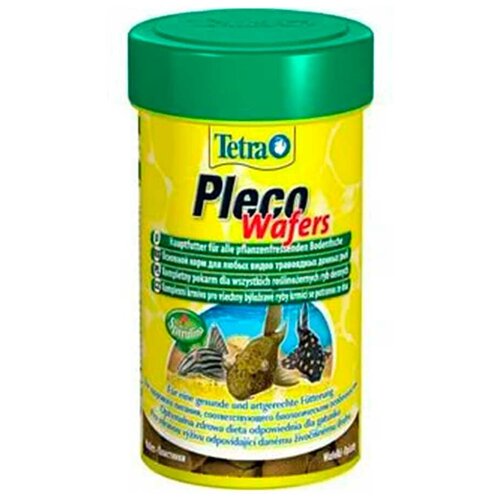 Корм для рыб Tetra Pleco Wafers (пластинки) 250 мл таблетированный корм для травоядных донных рыб pleco tablets 120 таблеток