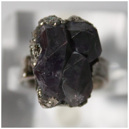 фото Кольцо true stones, медь, аметист, размер 17.5, фиолетовый