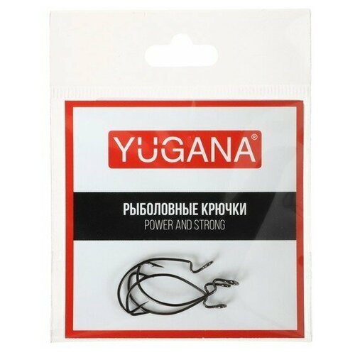 фото Крючки офсетные yugana wide range worm big eye № 8, 4 шт в упак.