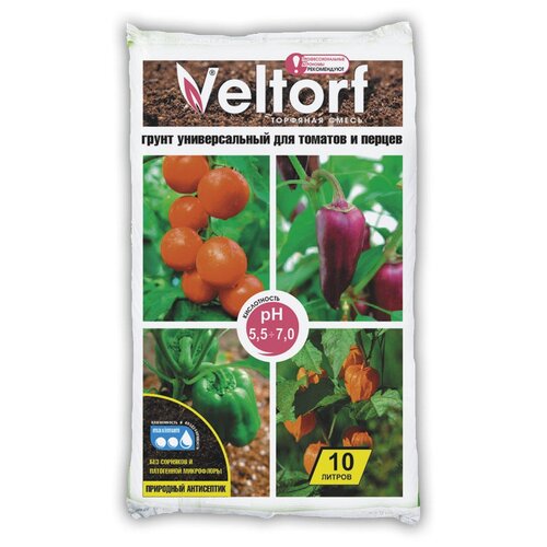 Грунт Veltorf для томатов и перцев универсальный, 10 л, 3 кг грунт veltorf для томатов и перцев 5 л