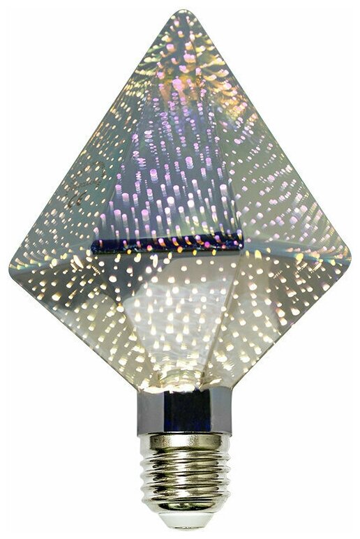 Лампочка светодиодная филаментная GIS-SOLAR 3D-G125-E27-2Вт-220В-FIERWORKS