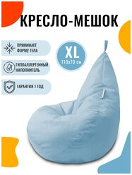 Кресло-мешок PUFON груша XL Мини голубой