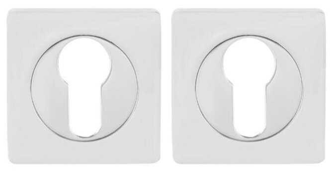 накладка под цилиндр AJAX квадрат хром - фото №3