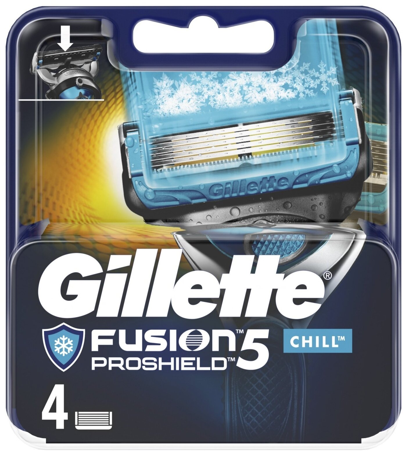 Сменные кассеты для бритья Gillette Fusion5 ProShield Chill, 4 шт