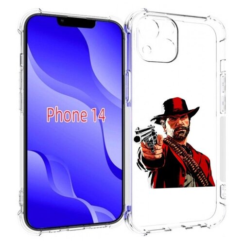 Чехол MyPads Red-Dead-Redemption-2-РДР-2 для iPhone 14 (6.1) задняя-панель-накладка-бампер