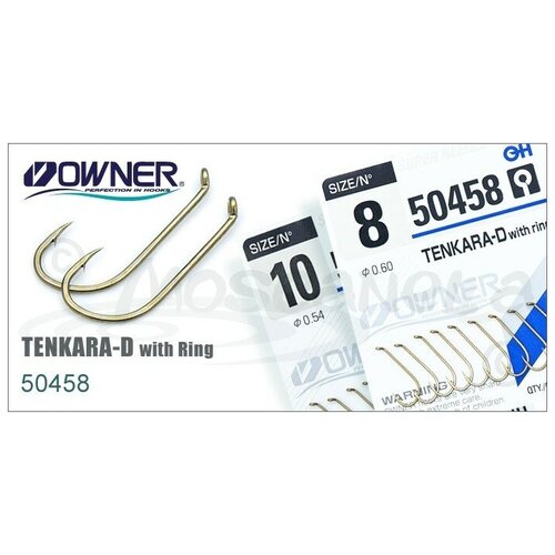 owner крючок tenkara down w eye brown 14 12шт 50458 14 Крючок Owner 50458-14 12шт