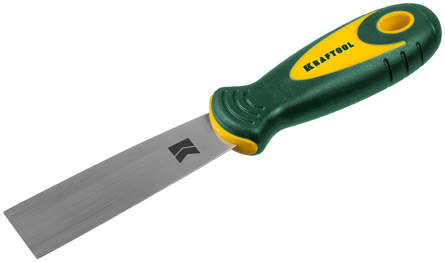фото Нержавеющий шпатель KRAFTOOL Extrem 30 мм Х-образное профилированное полотно двухкомпонентная ручка 10035-030