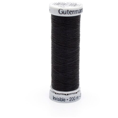 Мононить Sulky Invisible черная, 200м, 100% п/а Gutermann, 1005