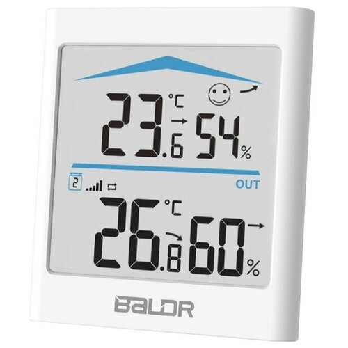 BALDR B0135T2H2 цифровой термогигрометр с внешним датчиком, белый