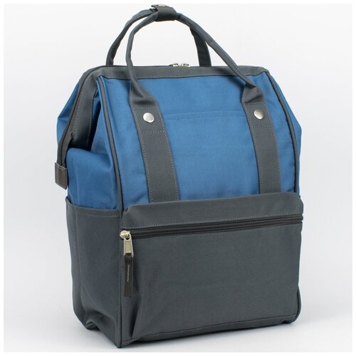 фото Рюкзак сумка lovey summer, женский, городской, 40x27x19 см, светло-синий, серый