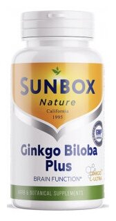 Sunbox Nature Гинкго Билоба Плас регуляция кровообращения головного мозга Ginkgo biloba - 60 шт