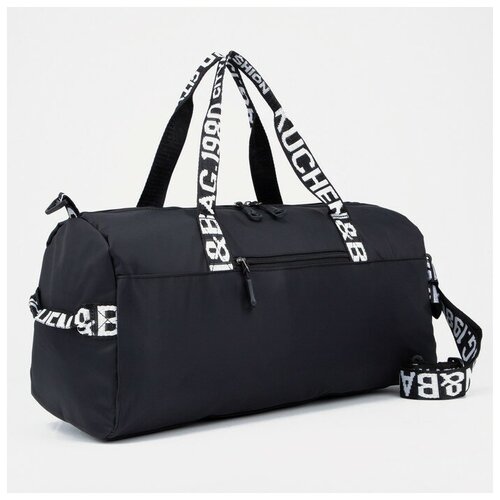 фото Сумка спортивная на молнии, наружный карман, цвет чёрный mikimarket