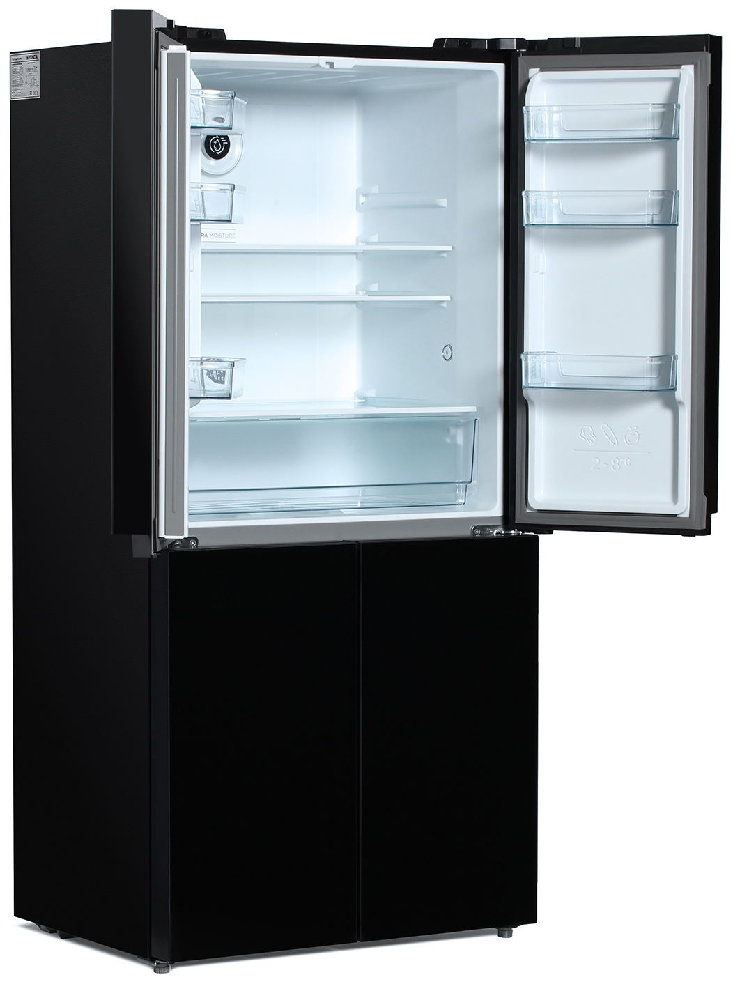 Холодильник Hyundai CM5005F, черное стекло - фотография № 5