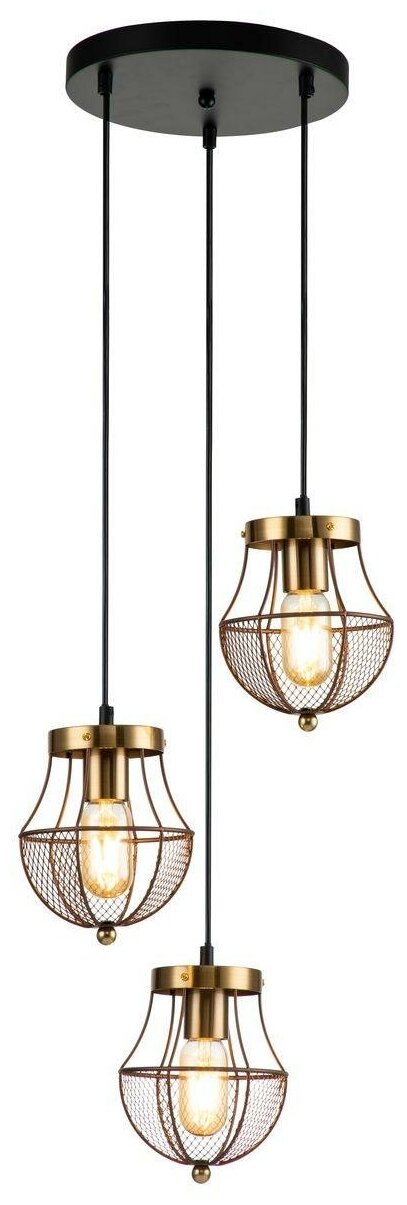 Подвесная люстра Indigo Pallo 10011/3P Gold - фото №4