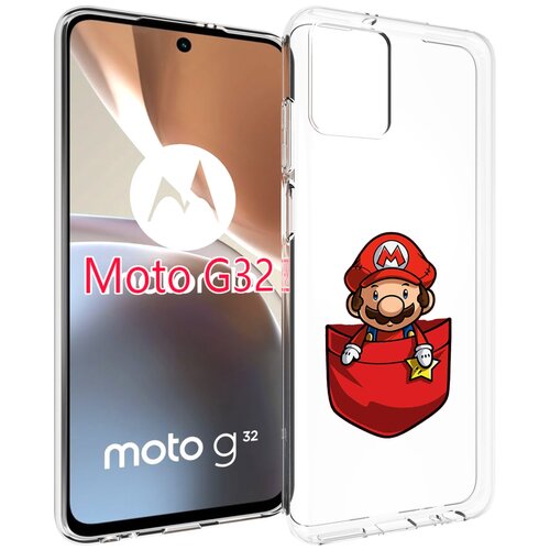 Чехол MyPads марио в кармашке детский для Motorola Moto G32 задняя-панель-накладка-бампер чехол mypads марио в кармашке детский для motorola moto g32 задняя панель накладка бампер