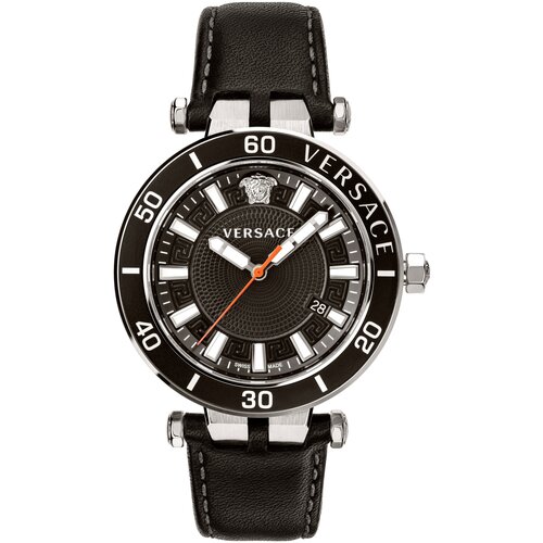 Наручные часы Versace Greca, черный, коричневый наручные часы versace наручные часы versace veaa00920 серебряный