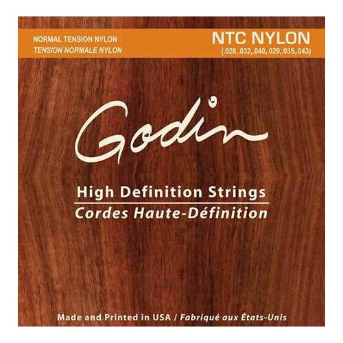 Godin 009350 NTC Nylon Комплект струн для классической гитары, среднее натяжение