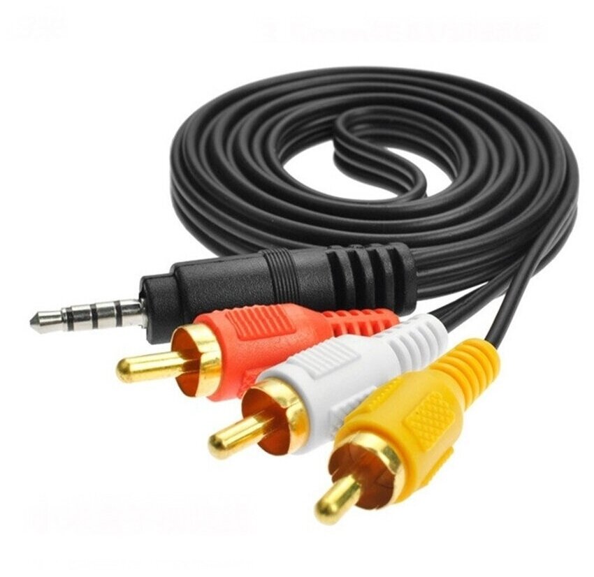 Кабель Jack 3,5 мм 4 pin 3 RCA, 1.5 м