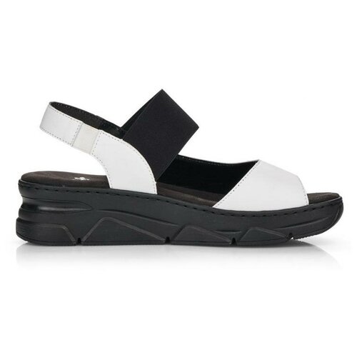 фото Босоножки rieker женские летние, размер 41, цвет белый, артикул v2010-80