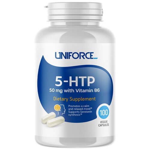 5-HTP with Vitamin B6 капс., 50 мг, 100 шт.