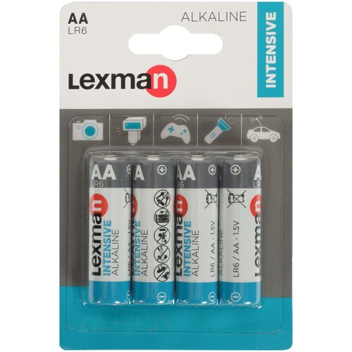 LEXMAN Батарейка алкалиновая Lexman AA, 4 шт. батарейка алкалиновая lexman aa 2 шт