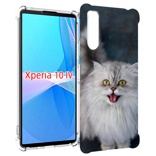 Чехол MyPads порода кошки британская длинная для Sony Xperia 10 IV (10-4) задняя-панель-накладка-бампер