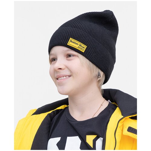 фото Шапка черная button blue, размер 56, модель 122bbbjx73020800