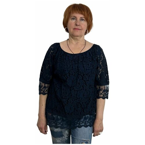Блузка женская. Кружевная женская блузка. Итальянская нарядная блузка. Размер 50-52