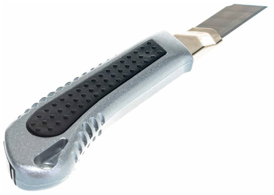 Нож усиленный с выдвижным лезвием Vertextools 18 мм металлический - фотография № 2