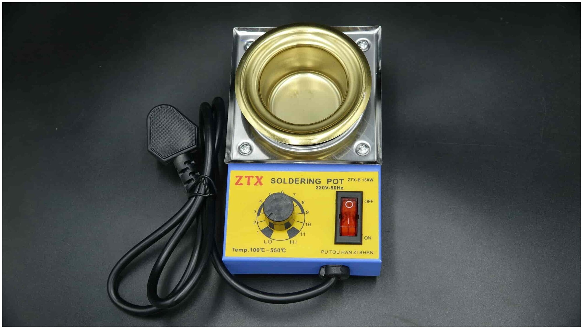 Тигель электрический для плавки свинца и олова 160 Вт 220 Volt d 50 мм
