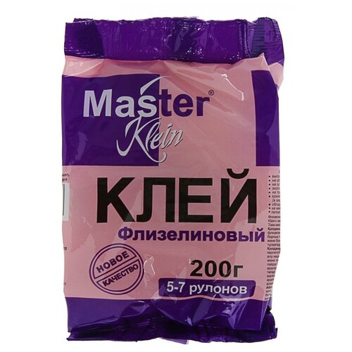 Клей обойный Master Klein, для флизелиновых обоев, 200 г master klein клей обойный master klein для бумажных обоев 200 г