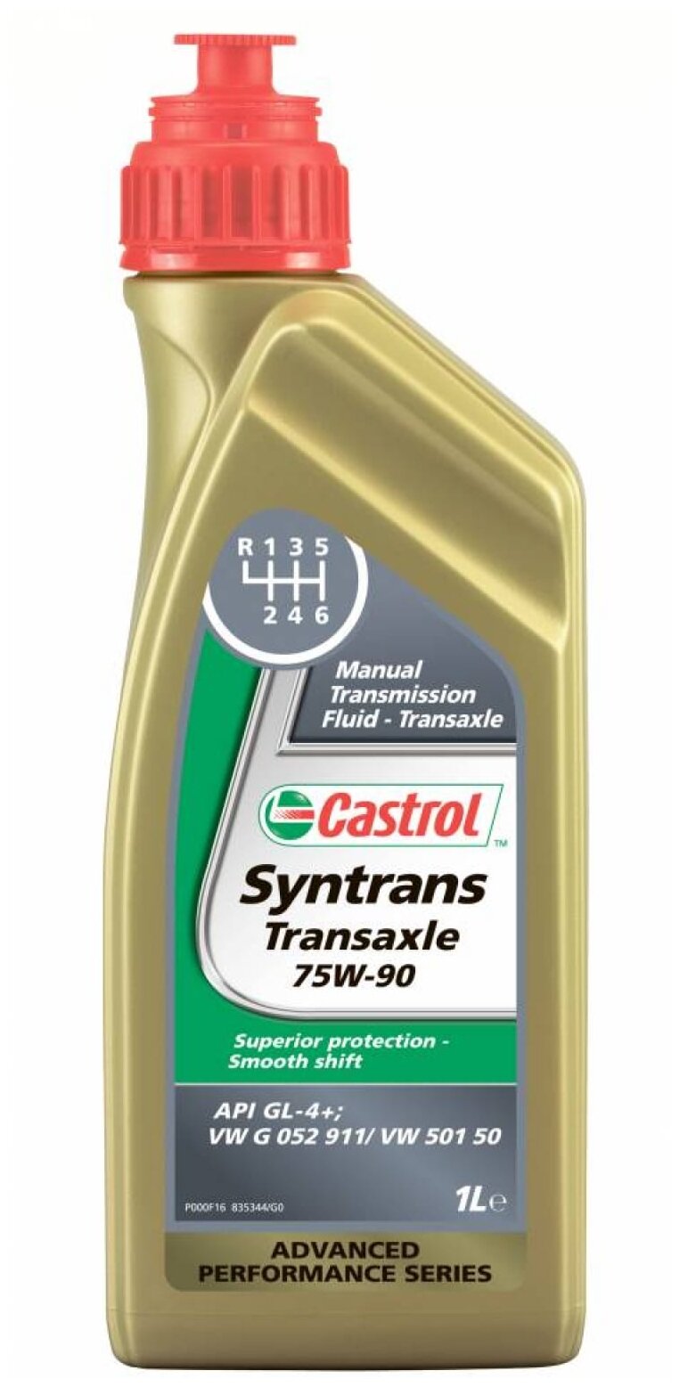 Масло трансмиссионное Castrol SYNTRANS Transaxle 75W-90 1Л 1557C3