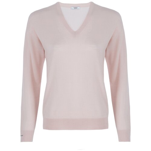 Пуловер Peserico, шерсть, прямой силуэт, размер 46, розовый