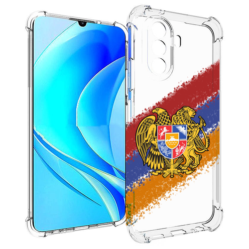 Чехол MyPads флаг герб Армении для Huawei Nova Y70 / Nova Y70 Plus (MGA-LX9N) / Huawei Enjoy 50 задняя-панель-накладка-бампер чехол mypads герб флаг крыма для huawei nova y70 nova y70 plus mga lx9n huawei enjoy 50 задняя панель накладка бампер