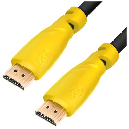 Кабель GCR HDMI - HDMI, 1 м, 1 шт., желтый кабель gcr hdmi hdmi 2 м 1 шт желтый