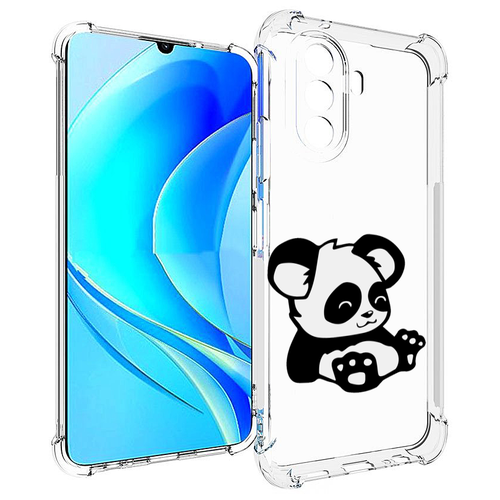 Чехол MyPads панда-детеныш детский для Huawei Nova Y70 / Nova Y70 Plus (MGA-LX9N) / Huawei Enjoy 50 задняя-панель-накладка-бампер