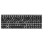 Клавиатура (keyboard) 25-206237 для ноутбука Lenovo IdeaPad P500, Z500, Z500A, Z500G, Z500T Series, черная с серой рамкой - изображение