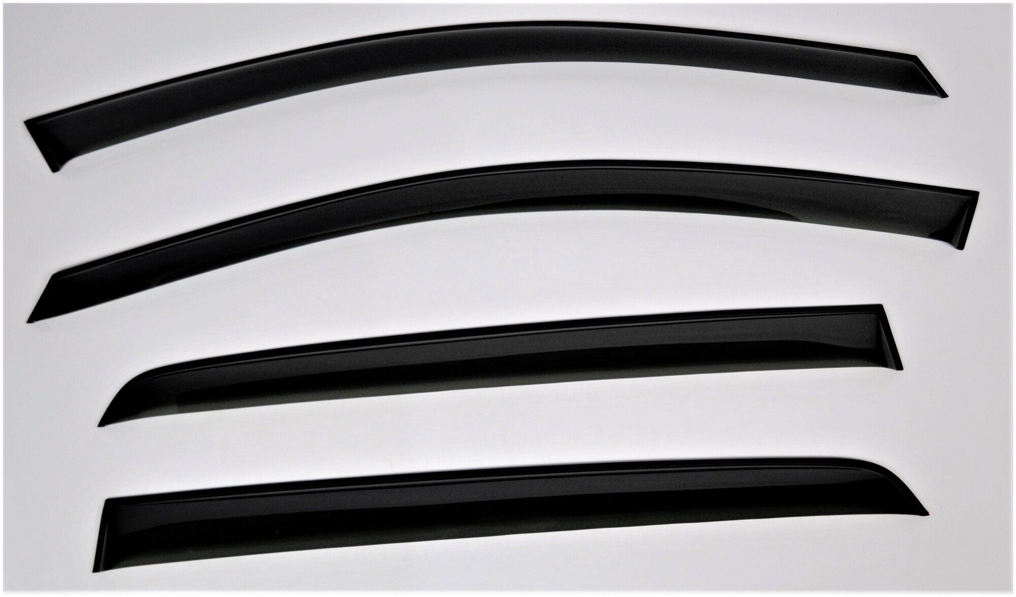 Дефлекторы окон, ветровики, неломающиеся Voron Glass серия Samurai для Nissan X-Trail II 2007-2014, кроссовер, накладные, к-т 4шт. - фотография № 12
