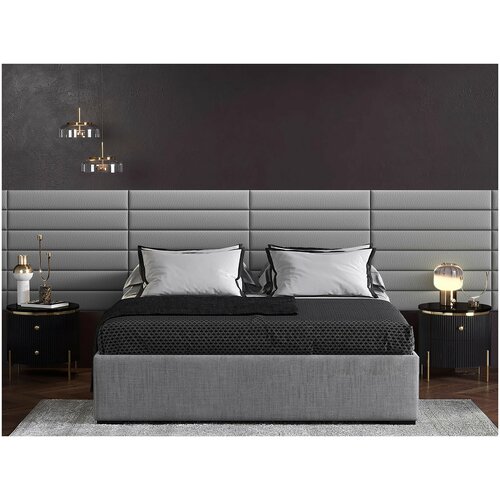 Панель кровати Eco Leather Grey 15х90 см 2 шт.