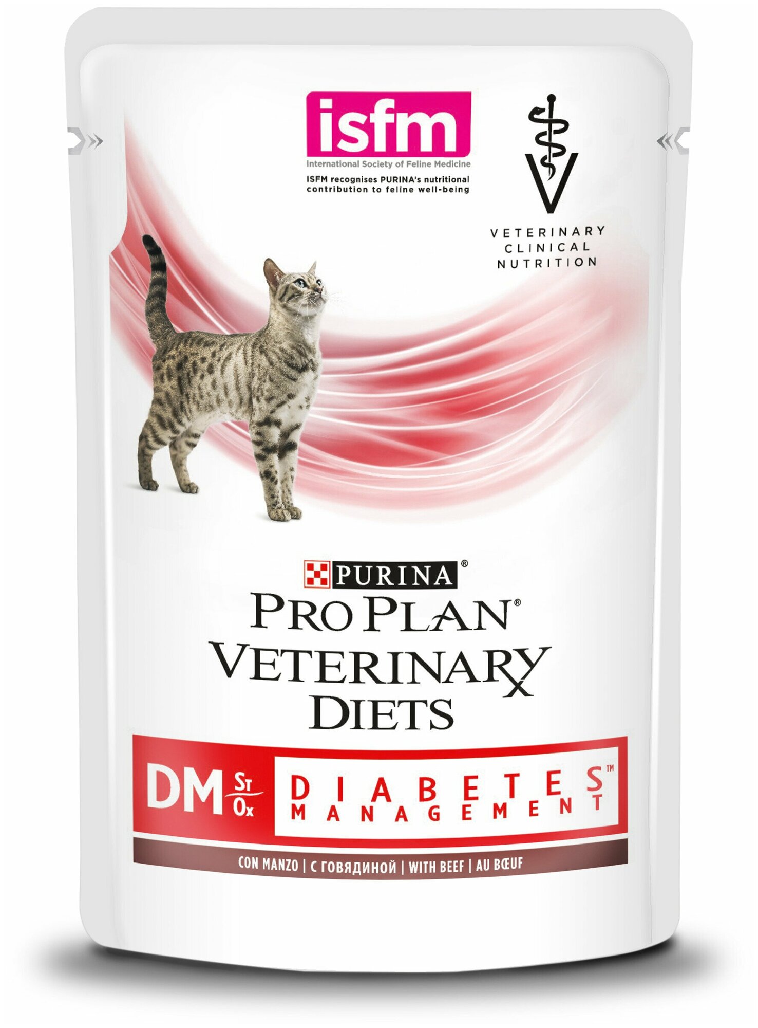 Корм PRO PLAN Veterinary diets DM Diabetes Management для кошек при диабете с говядиной 85 г x 10 шт