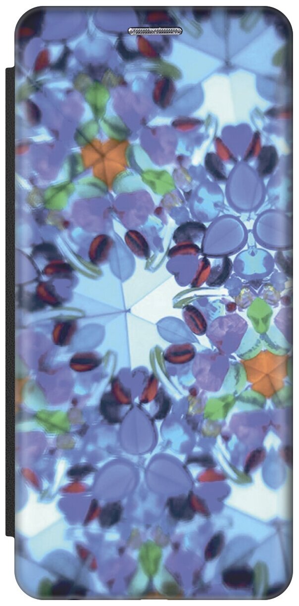Чехол-книжка Узор калейдоскопа на Apple iPhone XR / Эпл Айфон Икс Эр черный