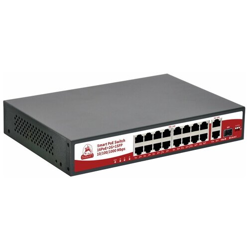 Коммутатор на 16 PoE портов Sarmatt SR-PS1621GBL