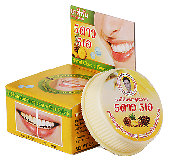 5 Star Cosmetic Зубная паста травяная с экстрактом Ананаса 25 гр