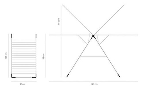 Сушилка для белья напольная "Brabantia" черный, 101489 - фотография № 2