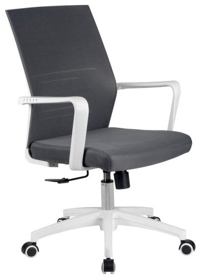 Кресло офисное Riva Chair RCH B819 Белый пластик/Серая сетка