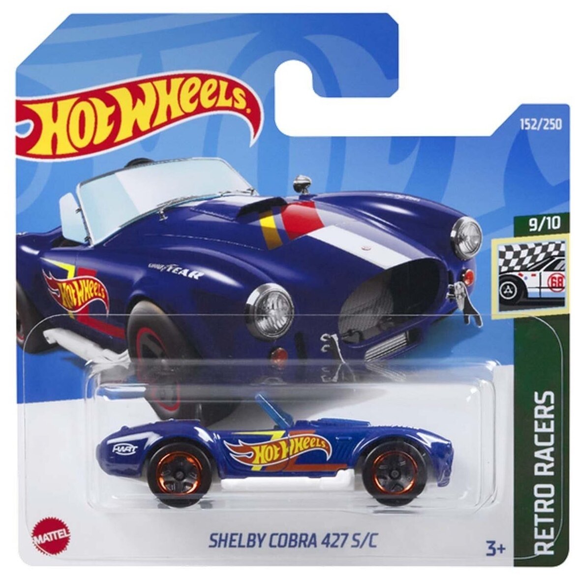 Hot Wheels Машинка базовой коллекции SHELBY COBRA 427 S/C синяя 5785/HCV65