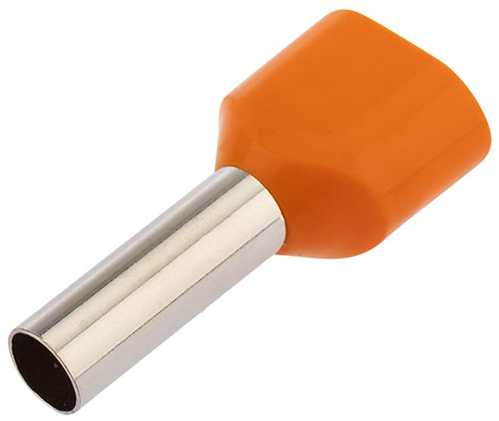 Наконечник штыревой втулочный изолированный Rexant НШВИ, 2 x 4 мм², 12 мм, оранжевый, 10 шт