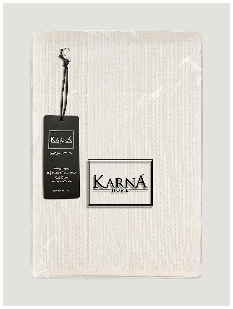Полотенце микрокотон "KARNA", TRUVA двухсторонний 70x140 см, 450 гр/м2, Светло-лаванда - фотография № 6