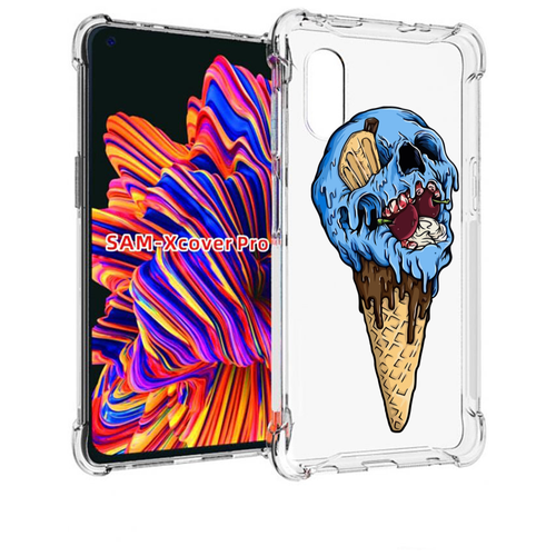 Чехол MyPads мороженное череп для Samsung Galaxy Xcover Pro 1 задняя-панель-накладка-бампер